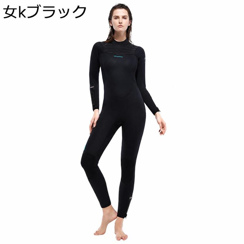 オーダーダイビングフルスーツ ウェットスーツ ブラック ウェットスーツ レディース 5mm フルスーツ 裏起毛 長袖 厚手
