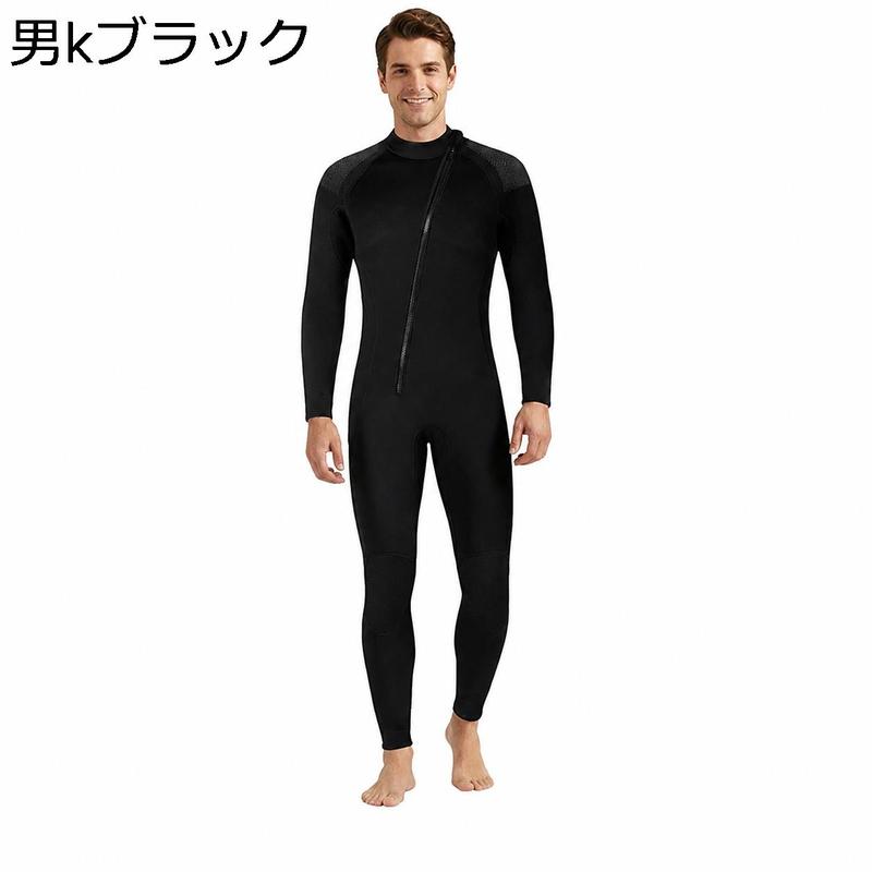 THUNDER ウェットスーツ フルスーツ ブラック ウェットスーツ レディース 3mm フルスーツ フロントジップ 長袖