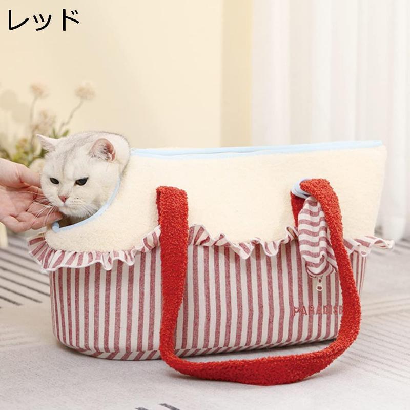 ペットキャリー おしゃれ 可愛い 折りたたみ ペット用品 斜め掛け可能 ショルダー 小型犬 うさぎ ケージ 猫用 キャリー ケース ソフト_3