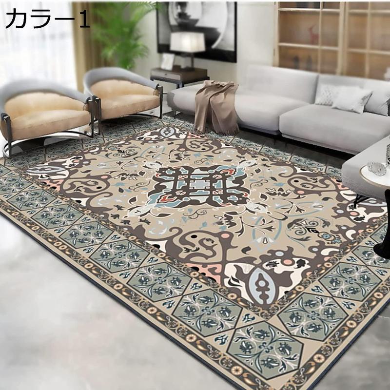 ペルシャ柄 デザイン 200*300 ジャギーラグ カラー モロッコ風 花柄