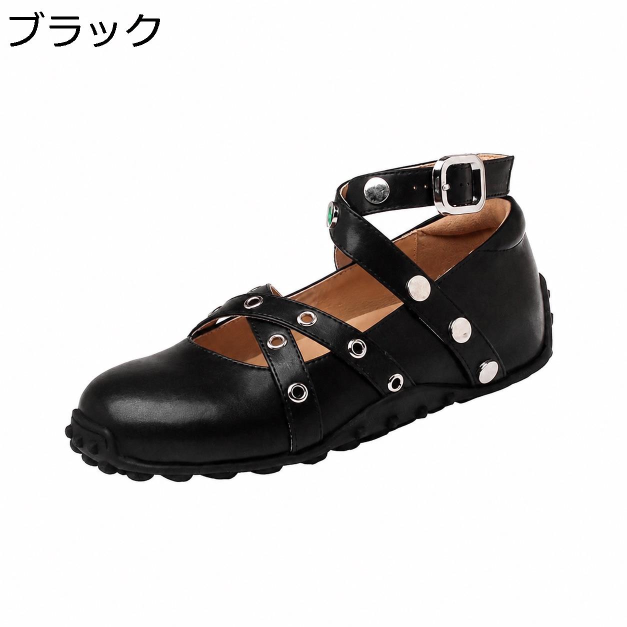 メリージェーン パンプス レディース 本革 クロスストラップ