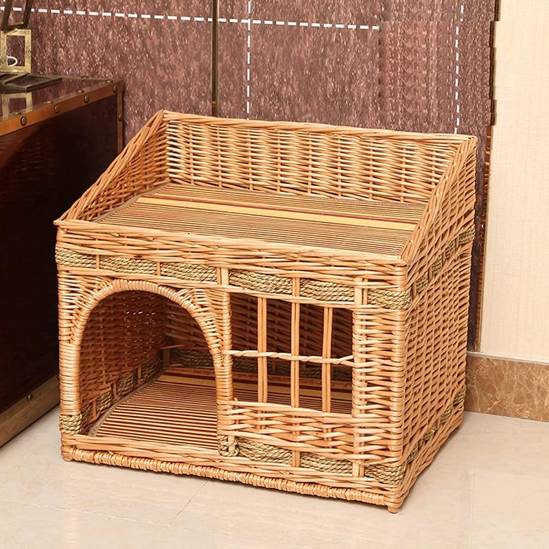 値下げ中！！！ラタン製キャットトイレ用バスケット　猫用ベッド　定価23100円 ffbx8869-5.jpg