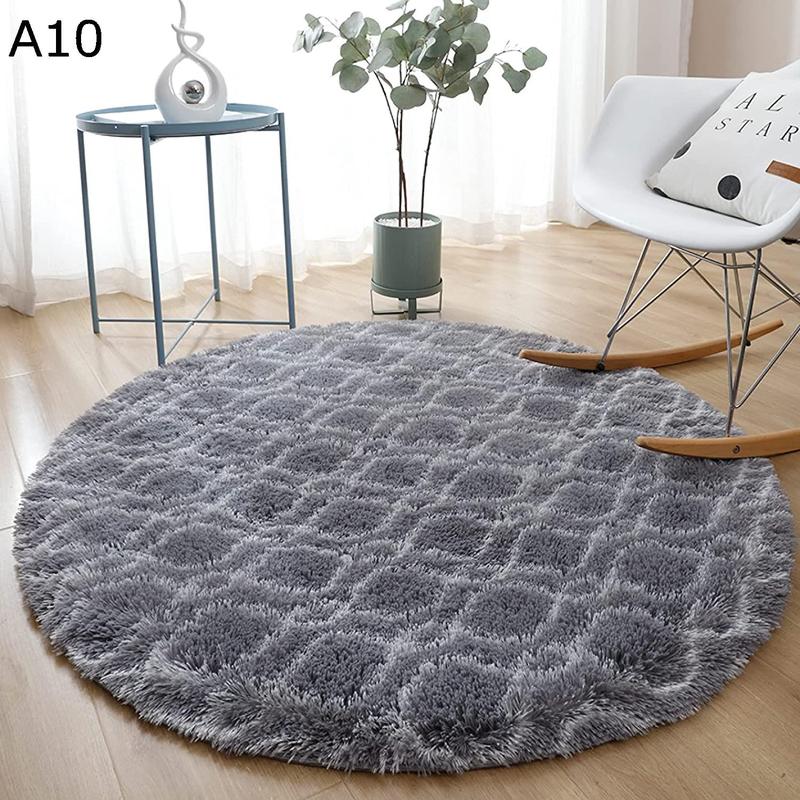 洗える 円形 ラグマット 160cm カーペット オールシーズン ライト