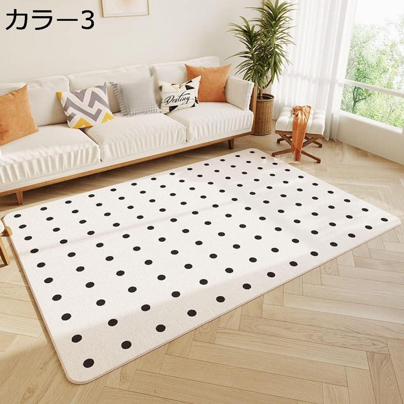 ラグ ラグマット 120*160cm カーペット モダン おしゃれ 3畳 ブルー グレー チェック 80*160CM 幾何柄 柔らか ラグ_3