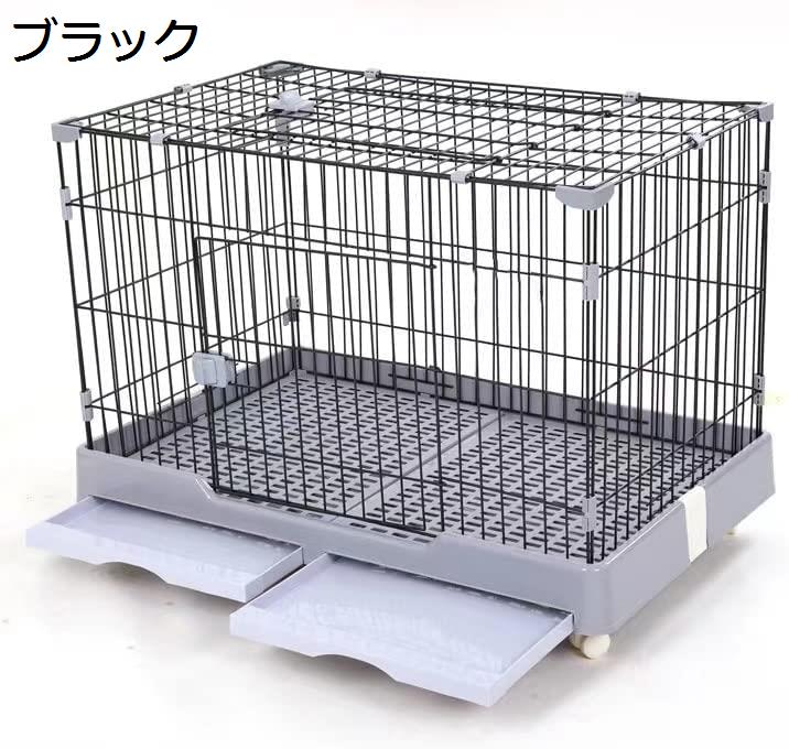ペットケージ 小動物ケージ 犬ケージ 猫ケージ キャットケージ キャスター付き トイレ付き 引き出しトイレ 猫 犬用 屋根付き 天窓 いぬ_3