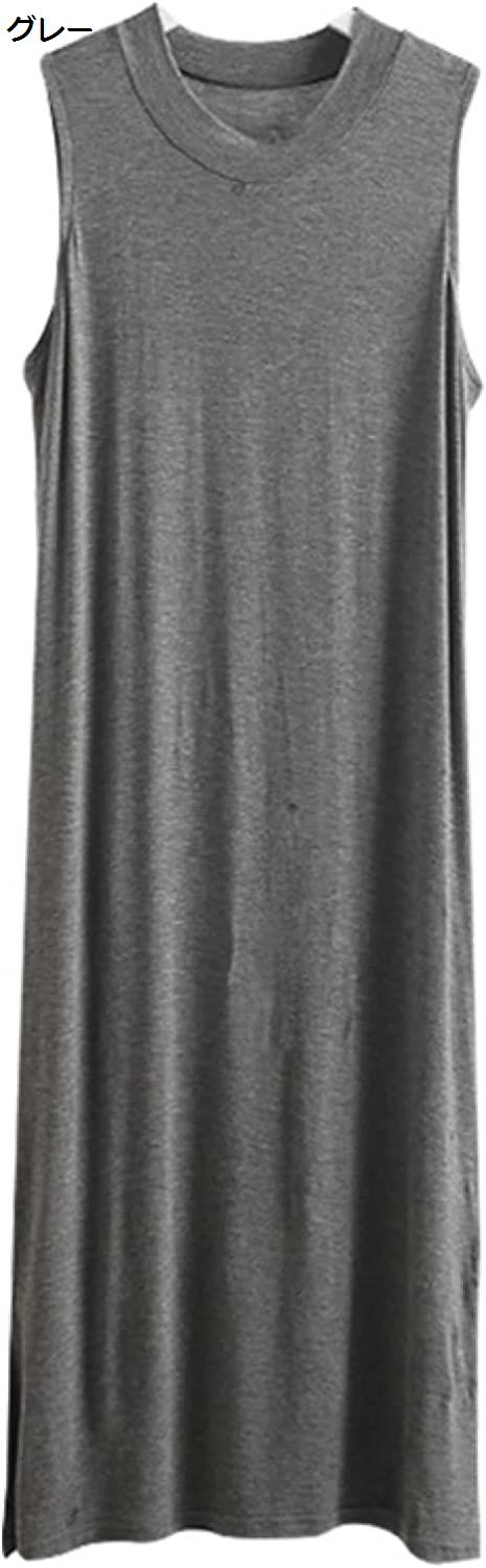 ワンピース ドレス Tシャツワンピース ひざ丈 膝下丈 レディース 半袖 M L XL 2XL 大きいサイズ 薄手 無地 綿混 スリット |  | 01