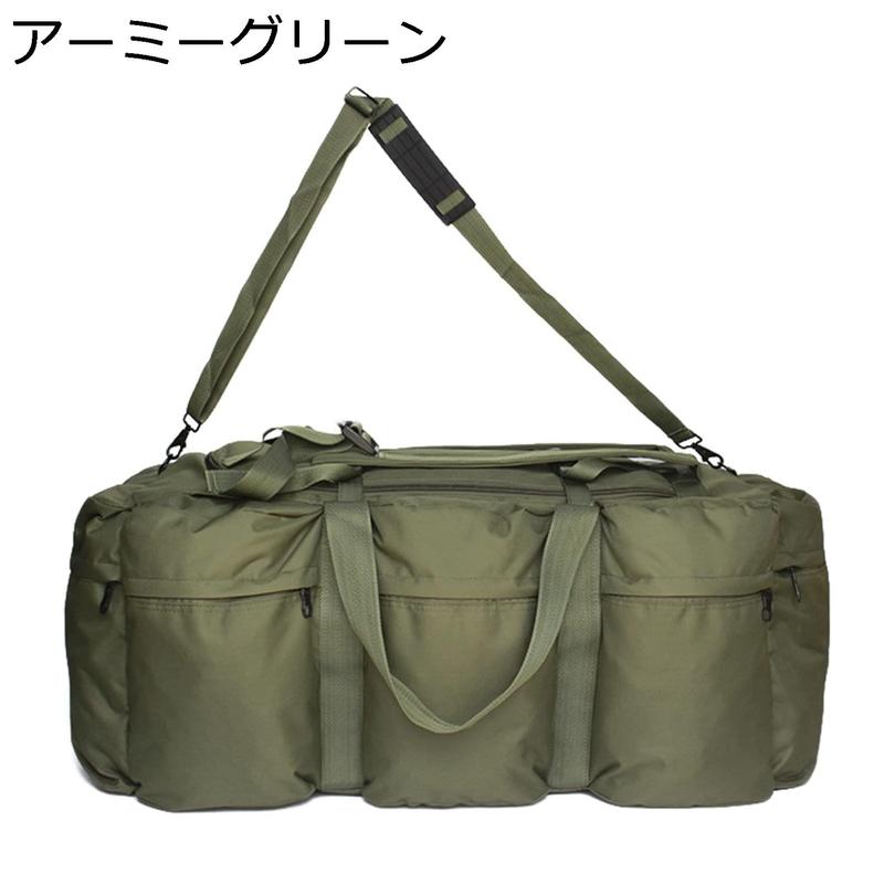 Hurley 大型バッグ キャリー付き オリーブグリーン　ミリタリー ミリタリーバッグ 100L 大容量 テントバッグ アウトドア 防災 3WAY