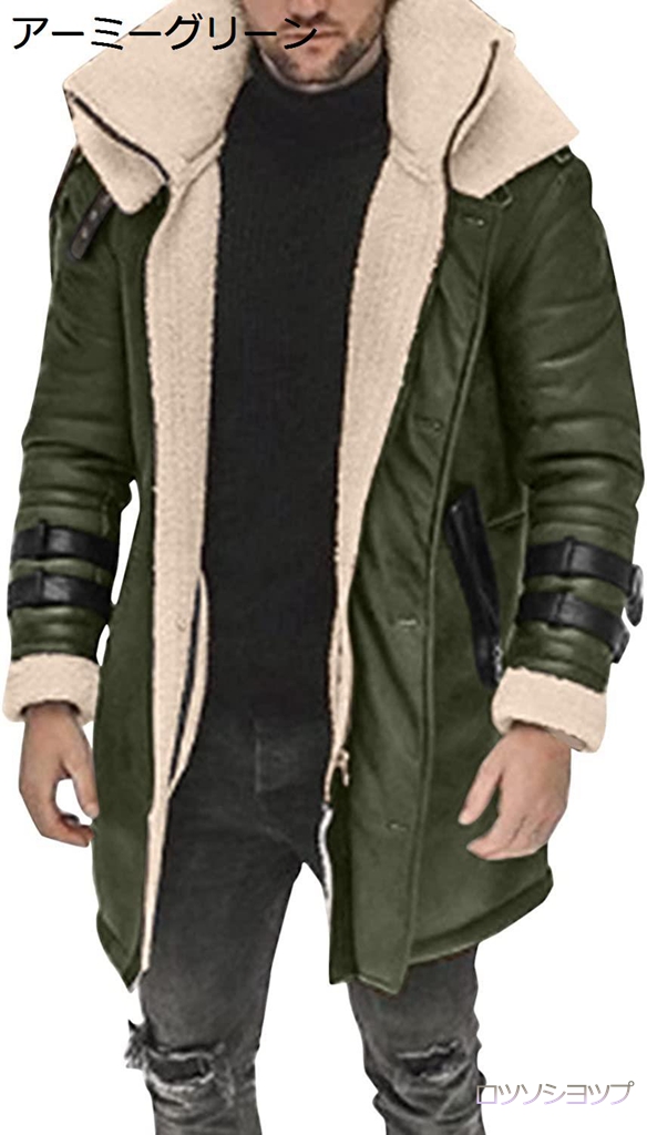 コート メンズ もこもこ ジャケット 大きいサイズ 裏起毛 秋 冬 冬服 ゆったり ボア ブルゾン ...