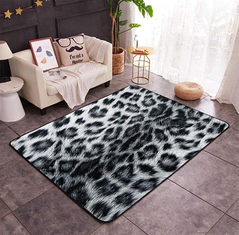 カーペット 140x200 ラグ 100x160cm ラグマット 北欧風 ヒョウ柄 約2畳