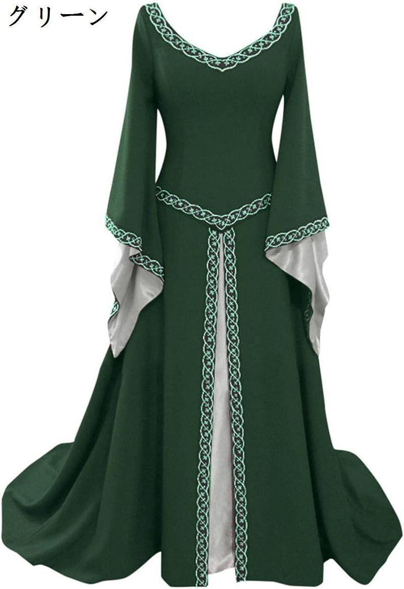 レディース プリンセス ドレス 魔女 中世 ヨーロッパ 衣装 宮廷衣装 貴族 ロングドレス お姫様 ...