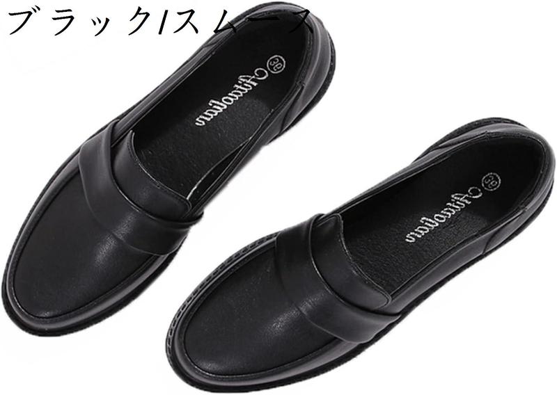 本革 ローファー レディース パンプス ローヒール ロリータ靴 モカシン 