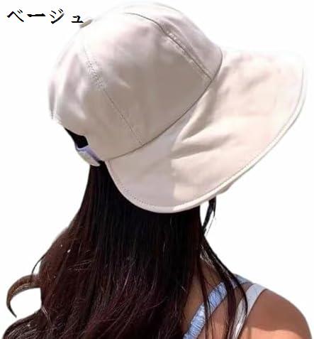 大きなつば 帽子 ポニーテール穴付き ハット バケットハット