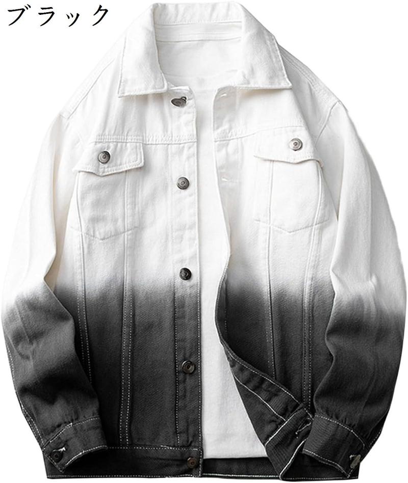 デニムデニム コート メンズ ライトジャケット 大きいサイズ メンズ ジャケット 洗える 秋 カジュアル デニムシャツ ゆったり 長袖｜rosso-kokura｜02