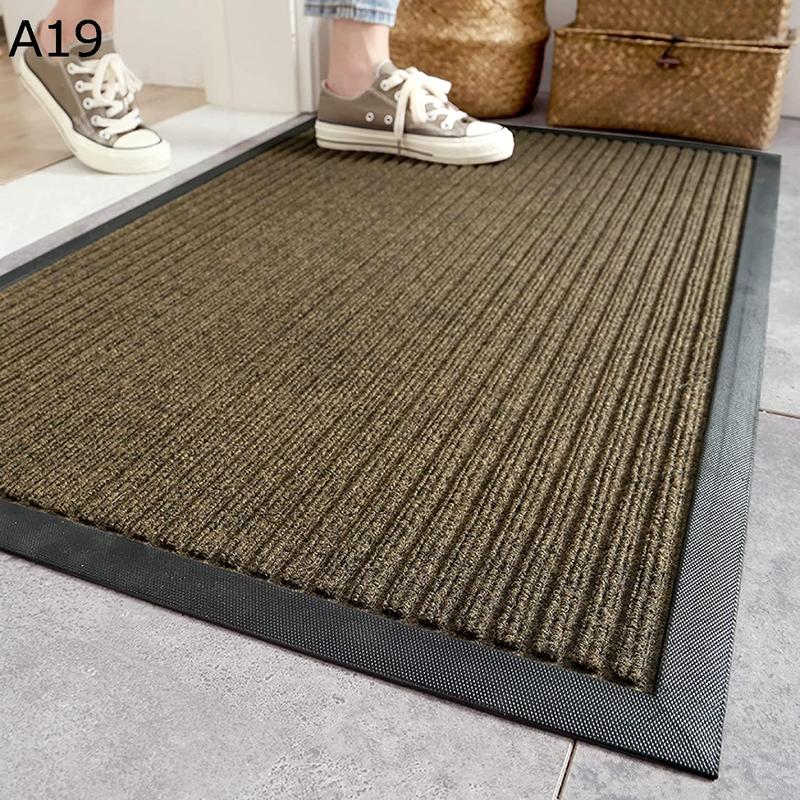 玄関マット 泥落とし 屋外 屋内 大きい ブラウン 洗える 無地 A 業務用 120*180cm 家庭用 滑り止め ドアマット 大判 雨 ...