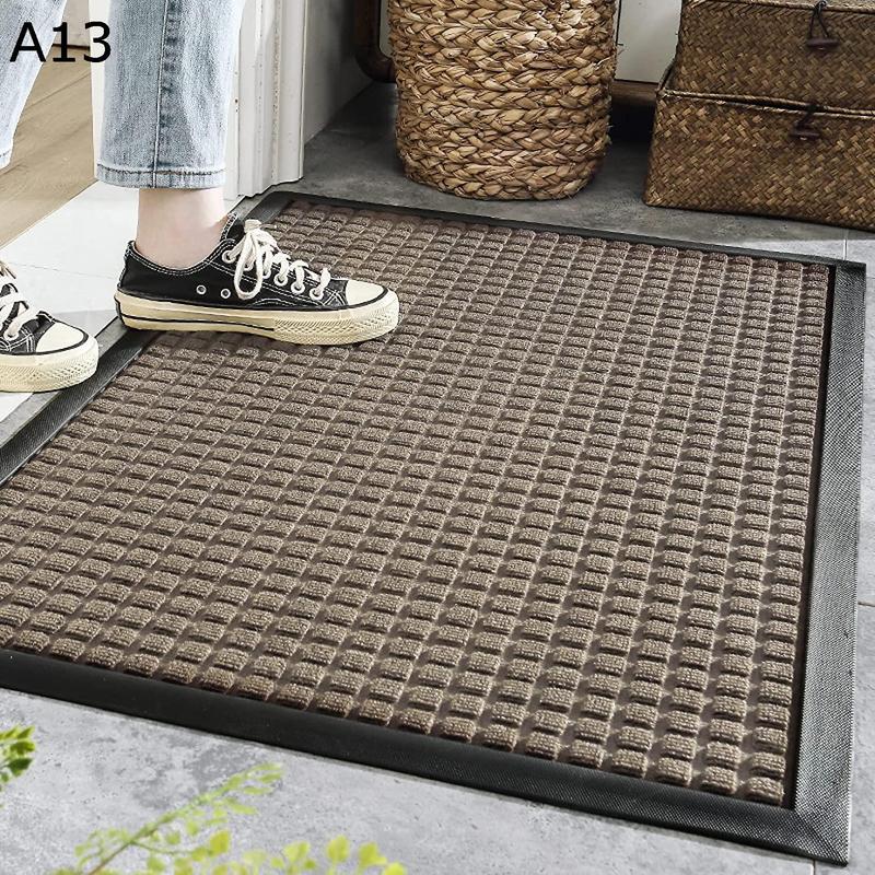 玄関マット 泥落とし 屋外 屋内 大きい ブラウン 洗える 無地 A 業務用 120*180cm 家庭用 滑り止め ドアマット 大判 雨 ...