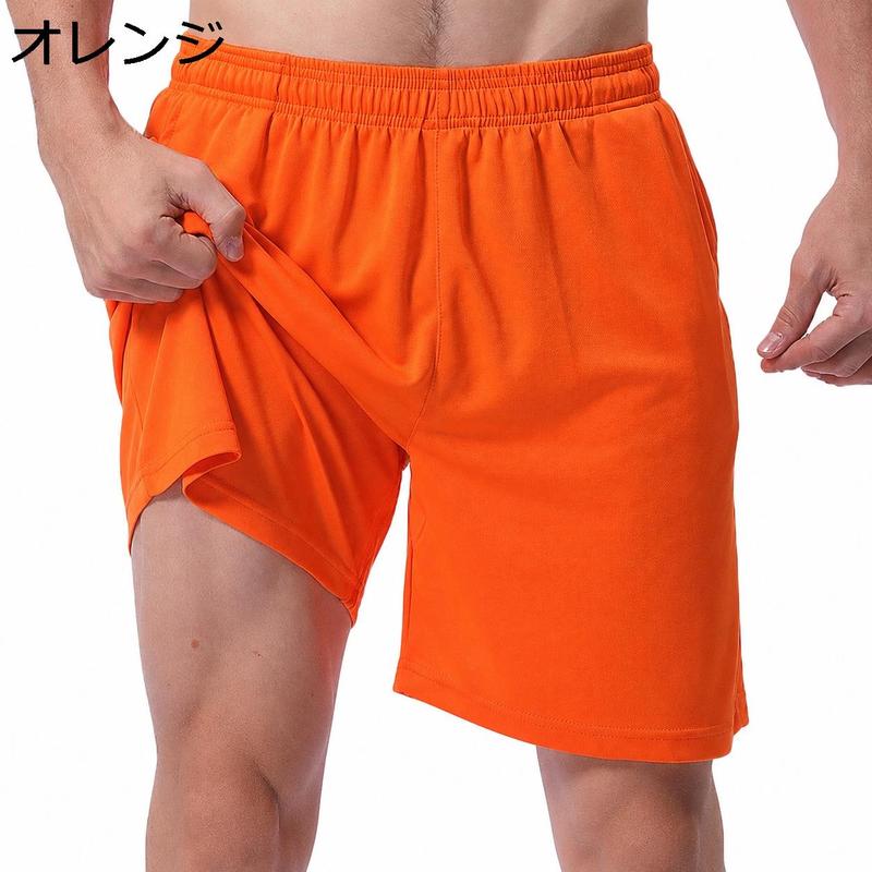 LANVIN SPORT ショートパンツ ハーフパンツ GOLF オレンジ ハーフパンツ メンズ スポーツ ショートパンツ 吸汗速乾 トレーニング