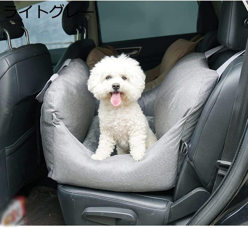 ペット用ドライブボックス 52*52*44cm 中型犬 車用 座席 ペットシート 車用品 取り外し可能なマット付 折り畳み式カバー 車酔い_3