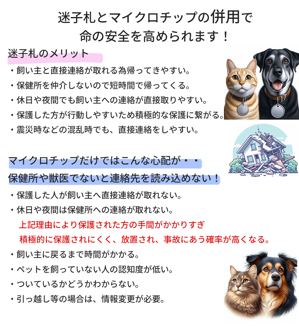 オーダーメイド 迷子札 犬 猫 おしゃれな オリジナル ネームプレート ドッグタグ ステンレス