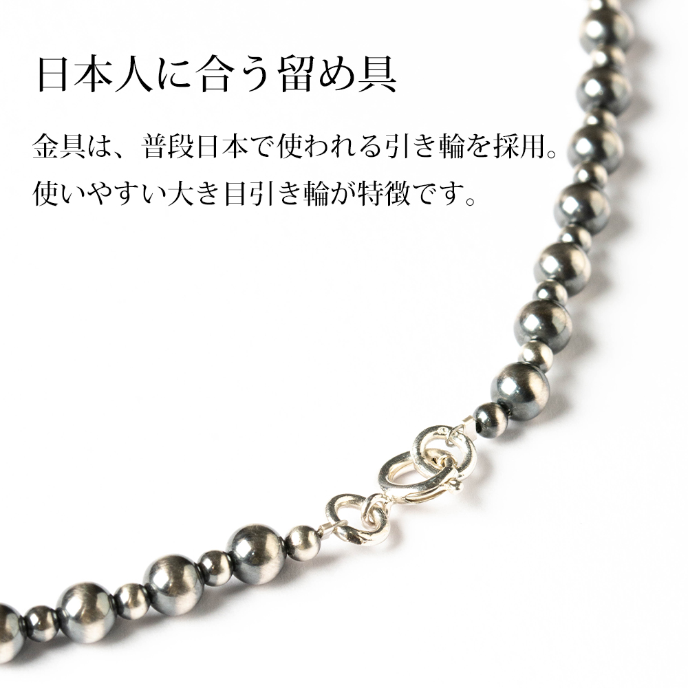 ナバホパール ネックレス 5mm シルバー925 インディアンジュエリーINCA ナバホパール ネックレス 5mm シルバー925 インディアン