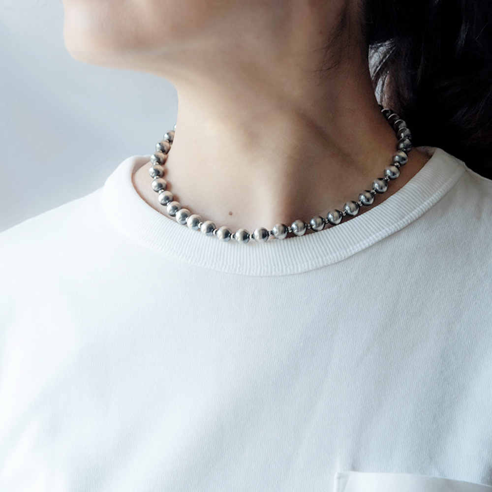 シルバー 925 ネックレス ナバホパール パール ネックレス サイズ