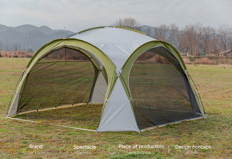 テント M Mountainhiker 大型シェルタータープ パーティーシェード シェード タープテント サンシェードテント 天幕 UVカット 耐水  テント キャンプ用品 8〜10人