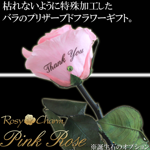 ピンクのバラ｜メッセージ入り薔薇ギフト