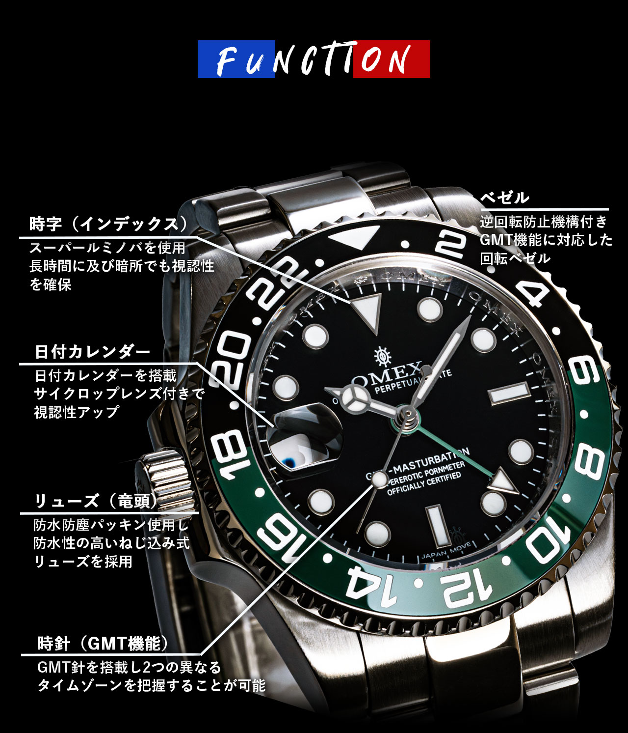 【レビュー特典付き】ジーエムティーマスターB 機械式 自動巻き SEIKO-NH34 メンズ腕時計 日常生活用強化防水 ブランド 限定腕時計  ネット通販 スーツ ビジネス