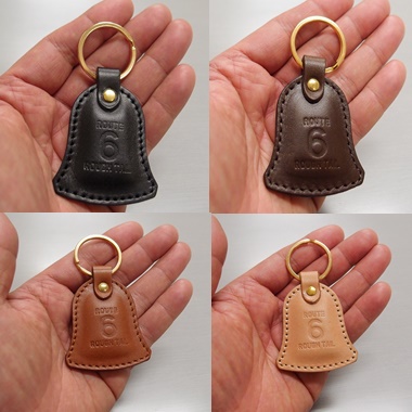 値下げ)BVLGARI レザーキーホルダー オレンジ・ゴールド 栃木レザー キーホルダー（キーケース/キーアクセサリー