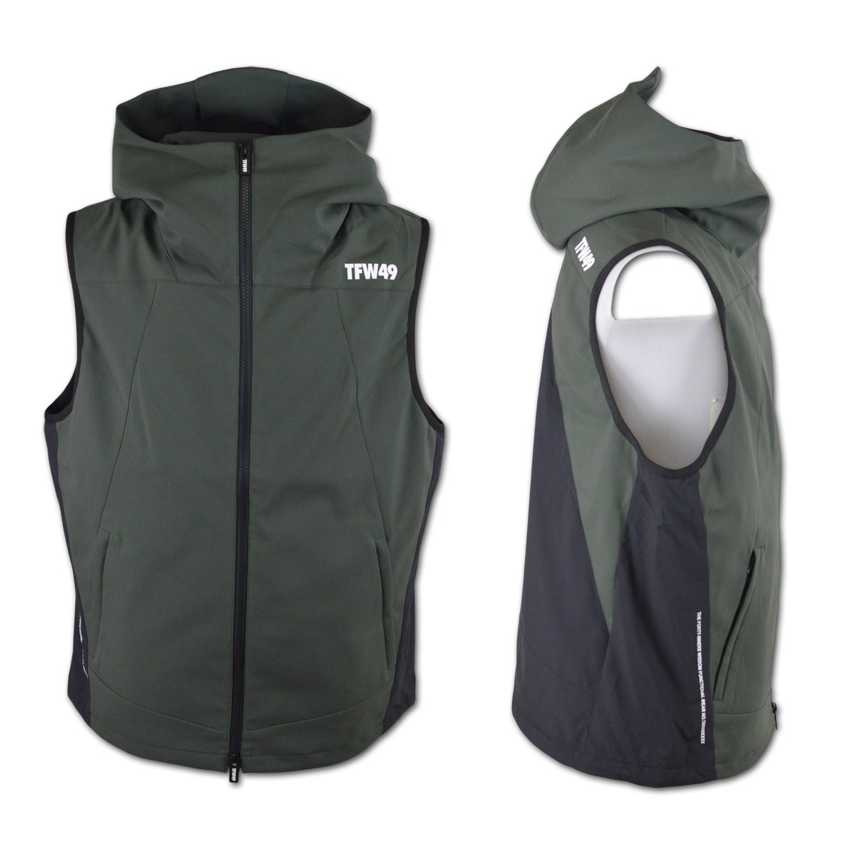 TFW49 ベスト ゴルフ ゴルフウェア メンズ 秋冬用 カーキ ベージュ L