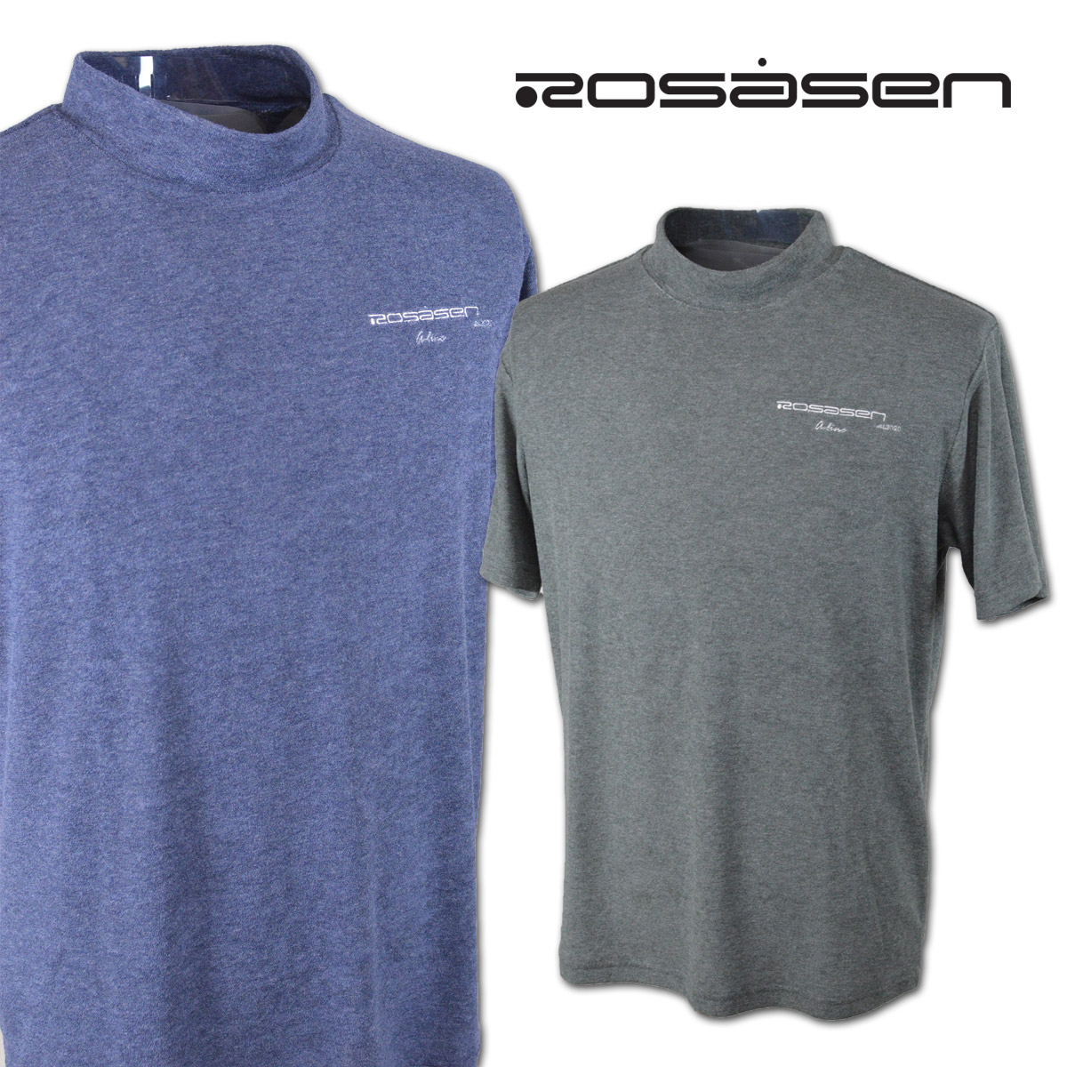 美品！ロサーセン　rosasen 　メンズ　ハイネック　 M　 ネイビー 半袖 Rosasen 【30％OFFセール】半袖ハイネックシャツ メンズ