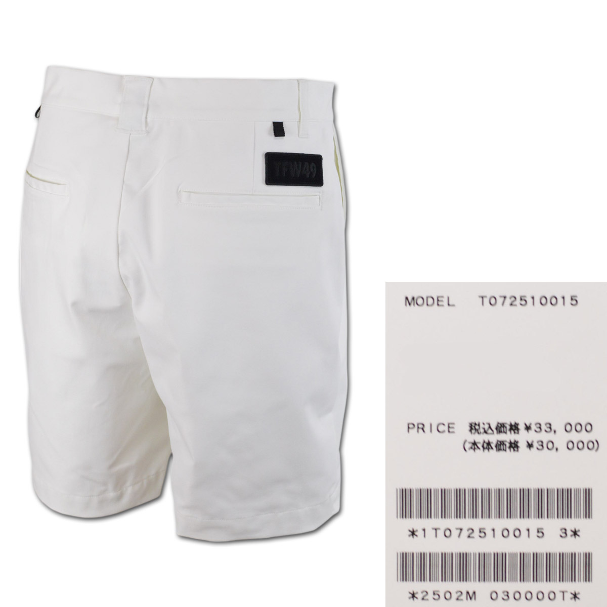 TFW49 ショートパンツ ゴルフウェア REGULAR SHORTS メンズ 春夏用 白