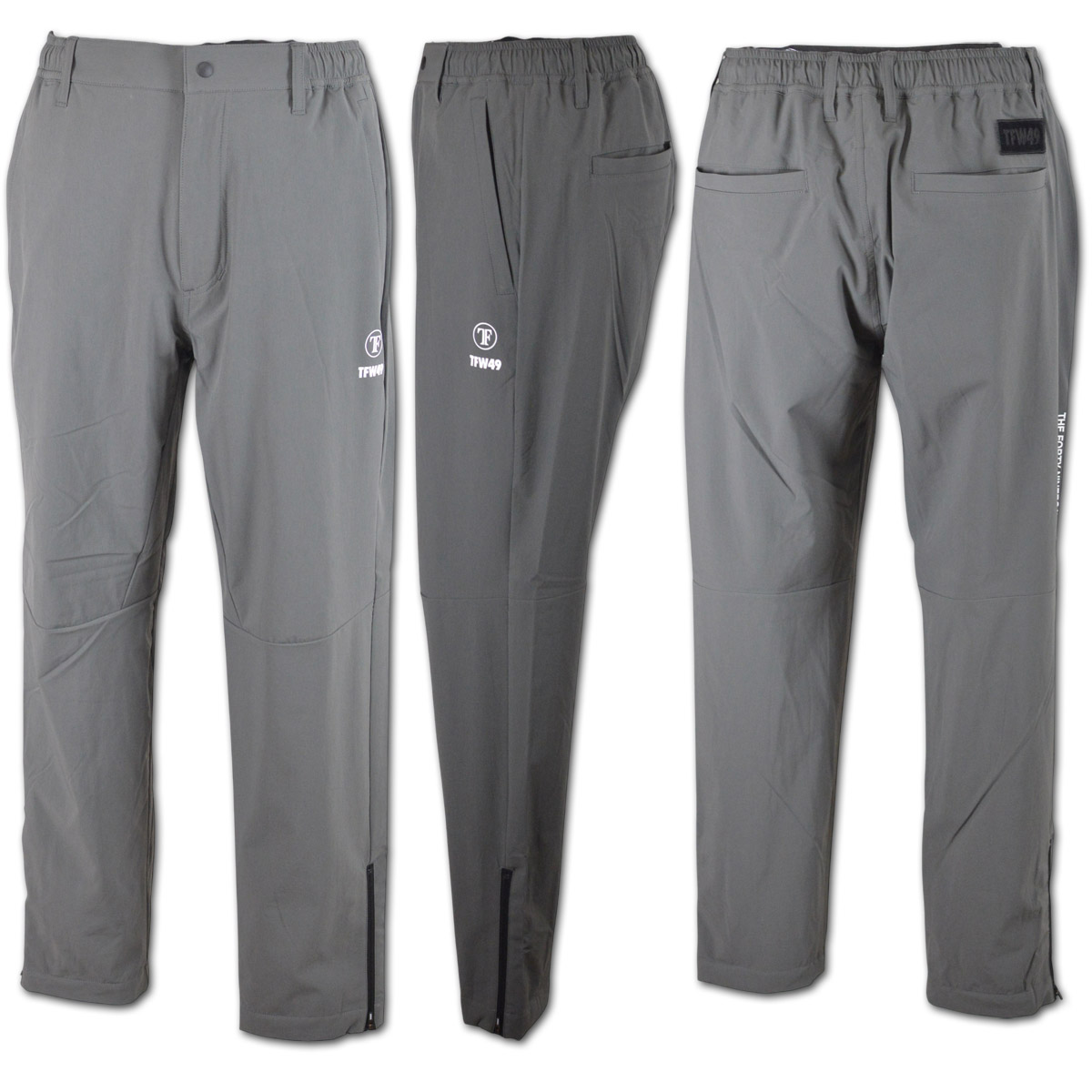 TFW49 ゴルフナイロンフリースパンツ ライトグレー　サイズＬ TFW49 パンツ ゴルフ ゴルフウェア 防寒 メンズ 秋冬用 黒 紺