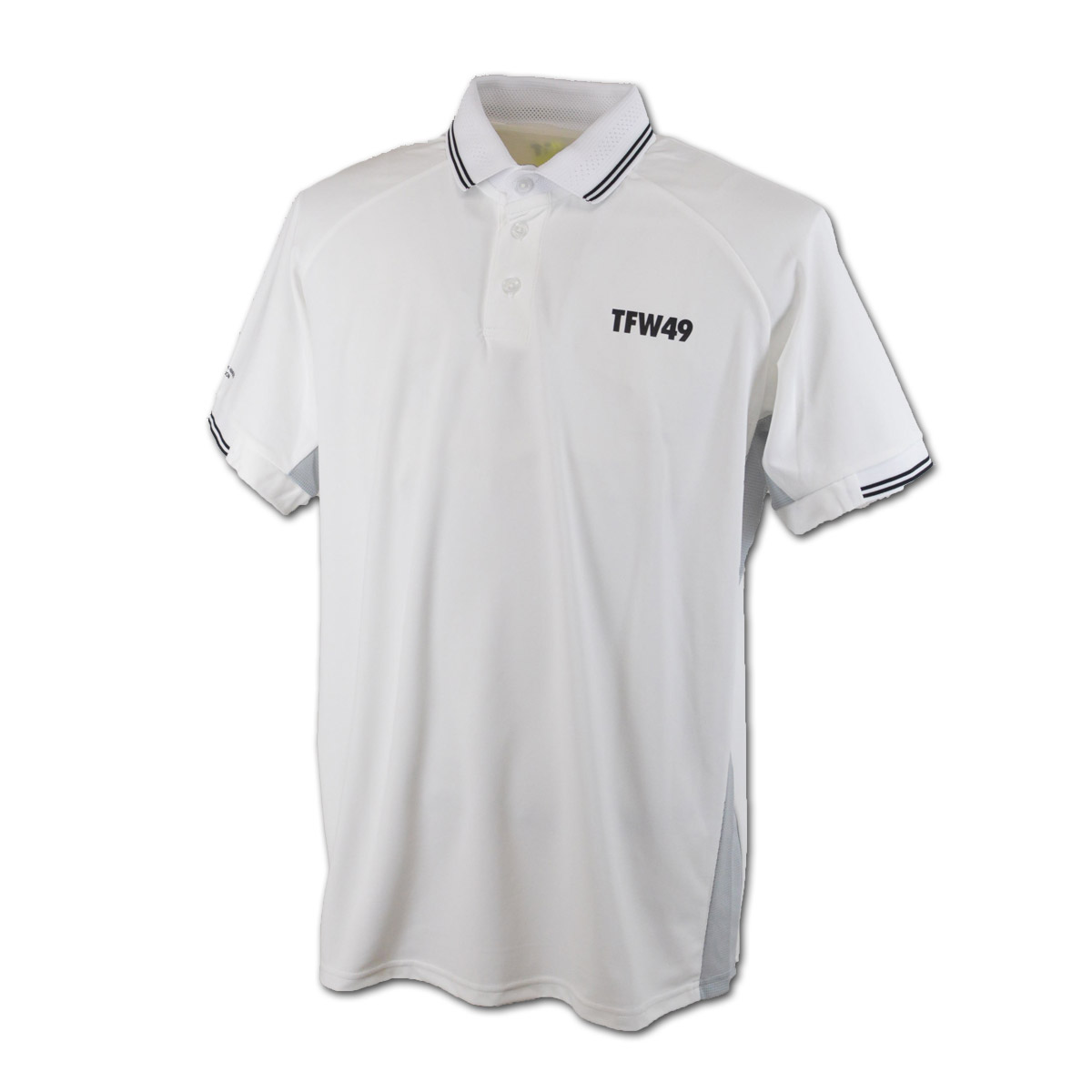 TFW49 半袖ポロシャツ メンズ 春夏用 白 チャコールグレー M L LL t102410026