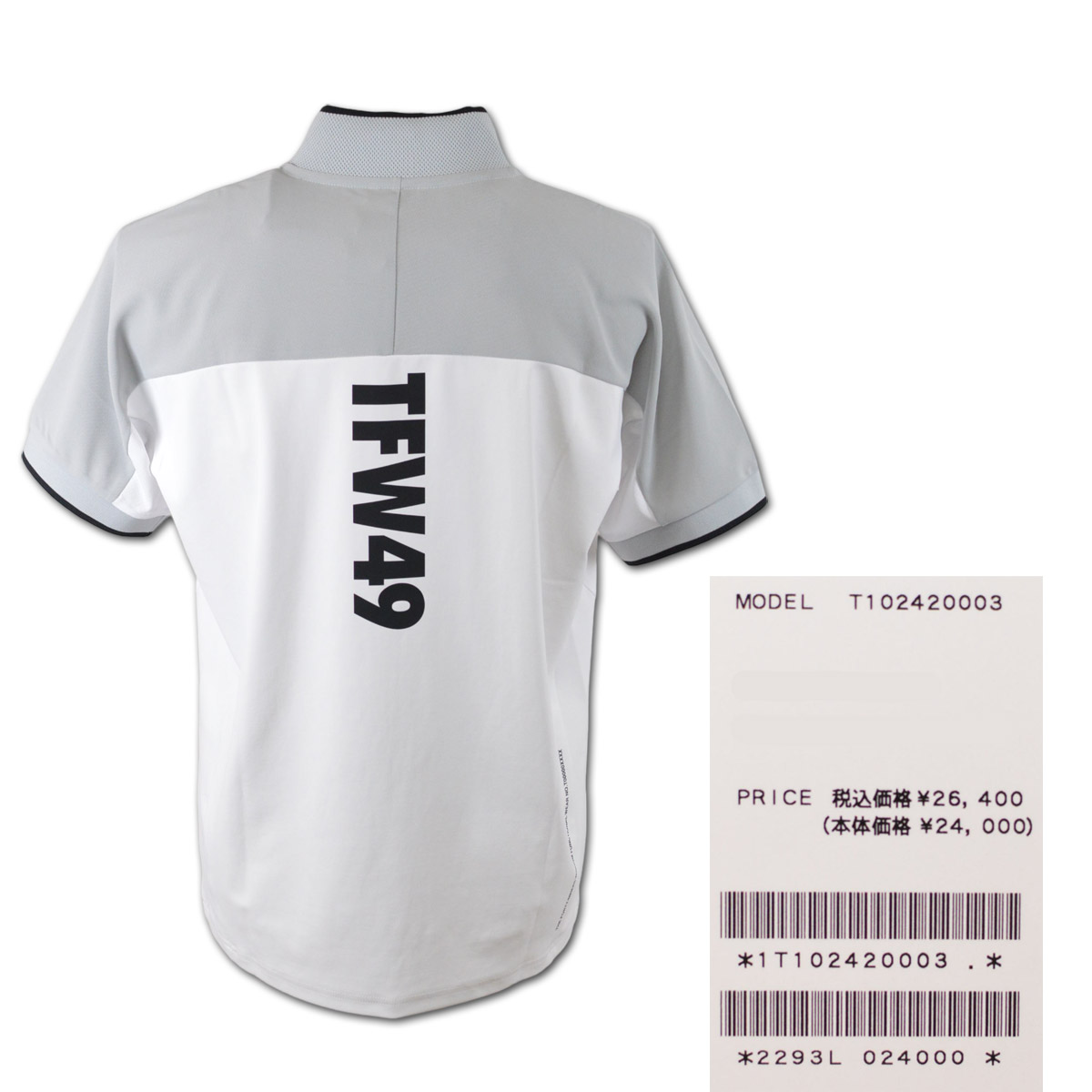 メンズウェア TFW49 HALF ZIP COLLARLESS POLO TFW49 半袖ハーフジップシャツ ゴルフウェア メンズ HALF ZIP