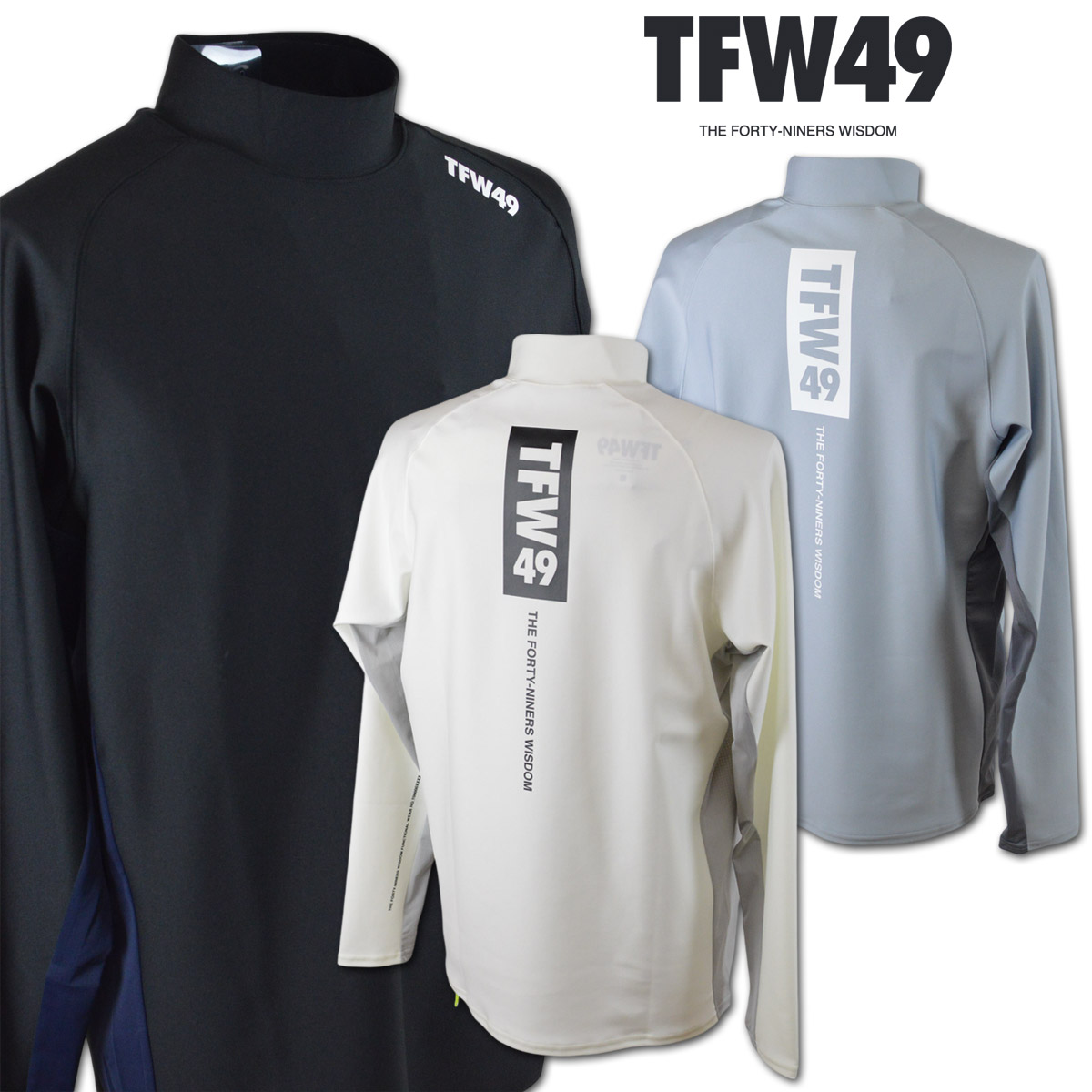 TFW49 長袖ポロシャツ ホワイト/グレー TFW49 長袖 ポロシャツ ホワイト XL 【公式通販】