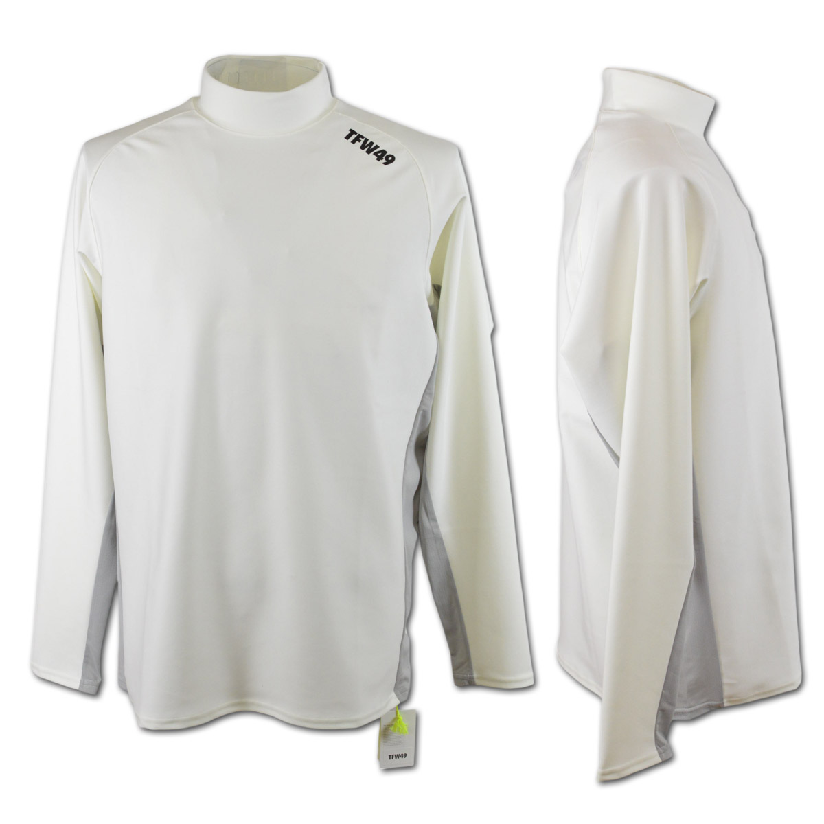 TFW49 長袖ハイネックシャツ ゴルフウェア メンズ 秋冬用 白 グレー 黒
