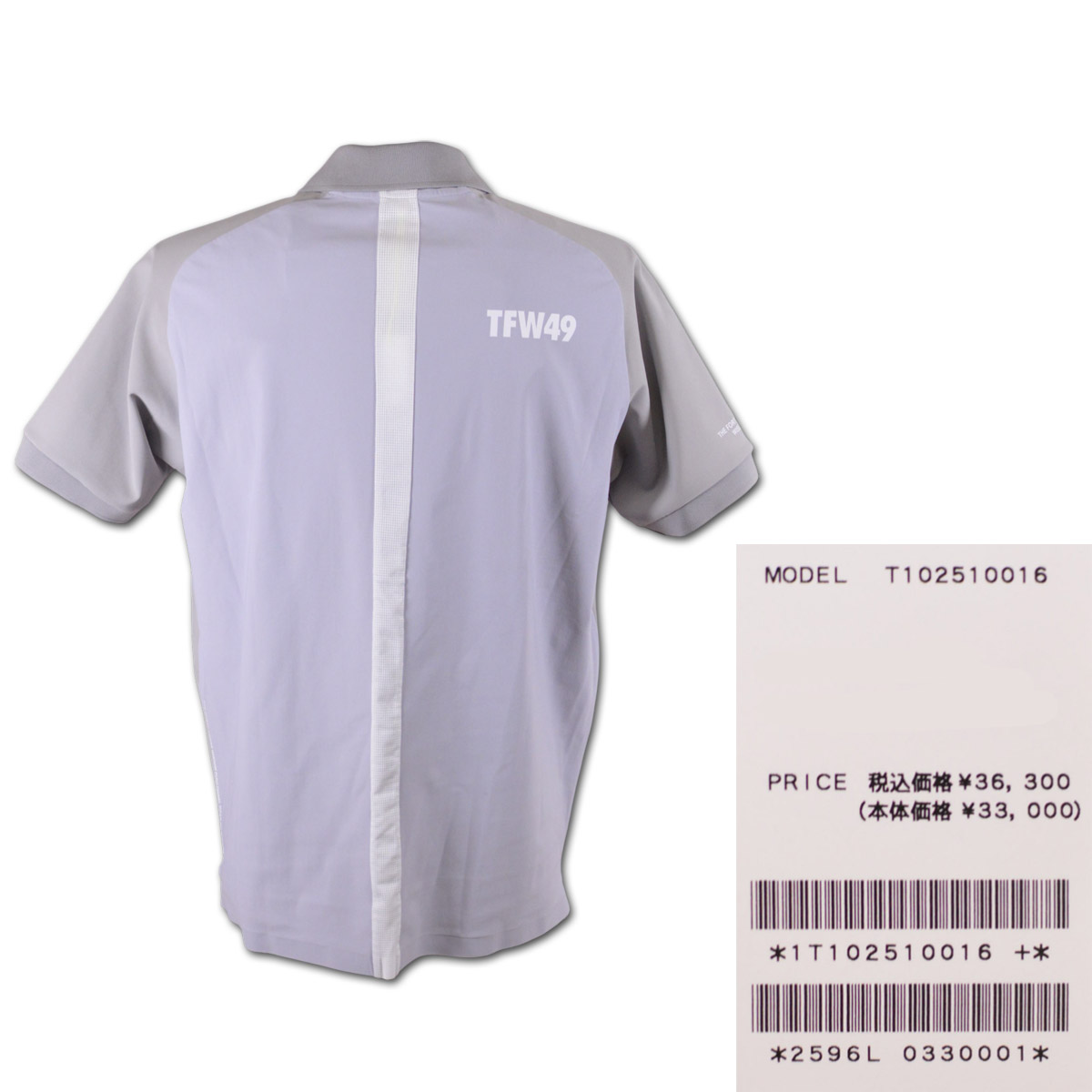 TFW49 ネイビー グレー ポロシャツ TFW49 半袖ポロシャツ ゴルフウェア メンズ 春夏用 LUXURY BACK MESH