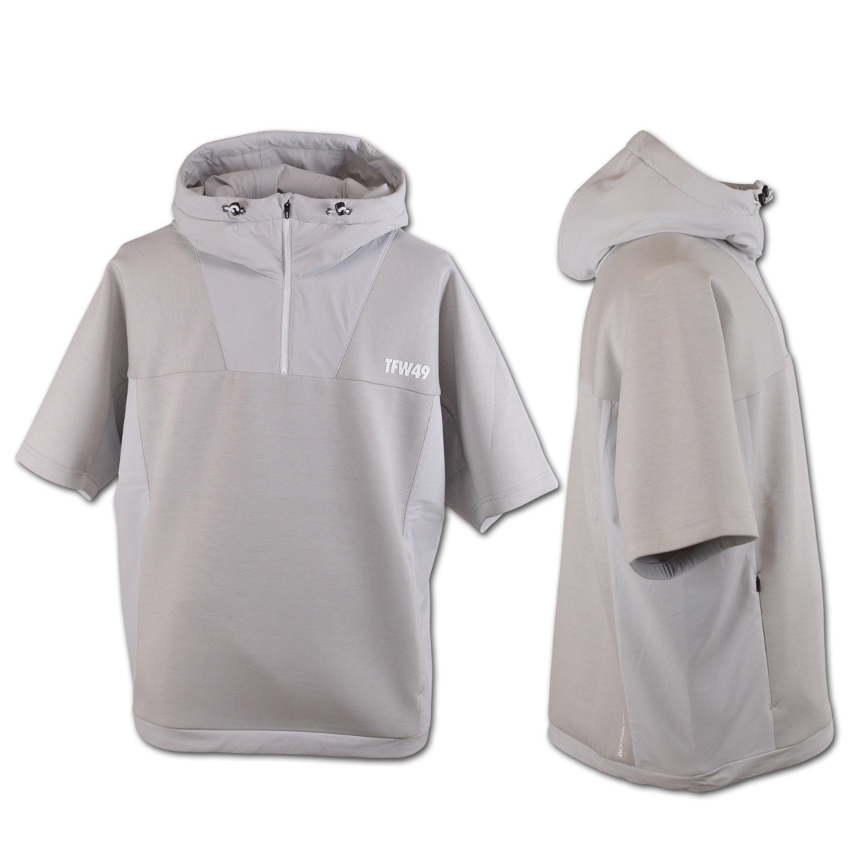 TFW49 半袖プルオーバー ゴルフウェア メンズ パーカー 秋冬用 黒 紺