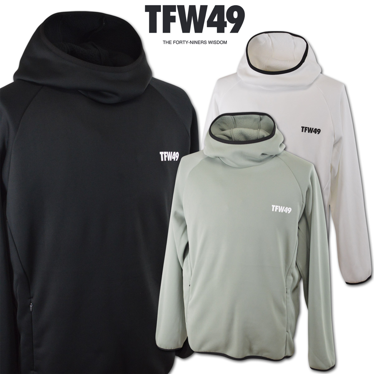 TFW49 パーカー ゴルフ ゴルフウェア メンズ 秋冬用 白 黒 グリーン