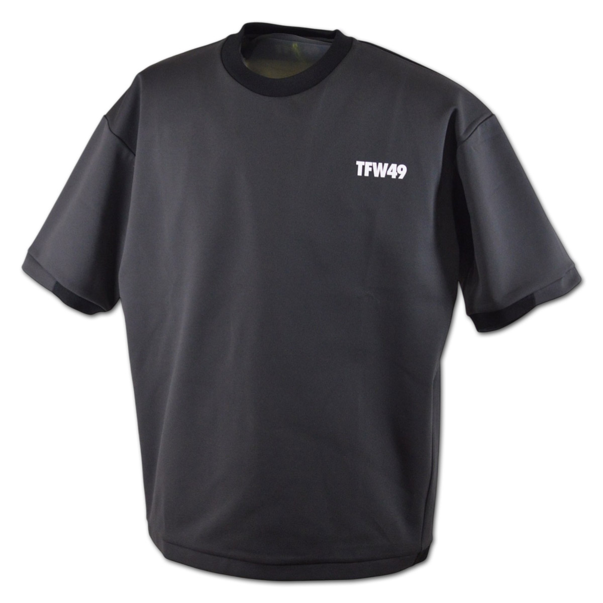 TFW49 半袖プルオーバー ゴルフ ゴルフウェア LIGHT WEIGHT SWEAT SHORT SLEEVECREW NECK メンズ 春夏用 黒 チャコール M L LL t102610009の画像
