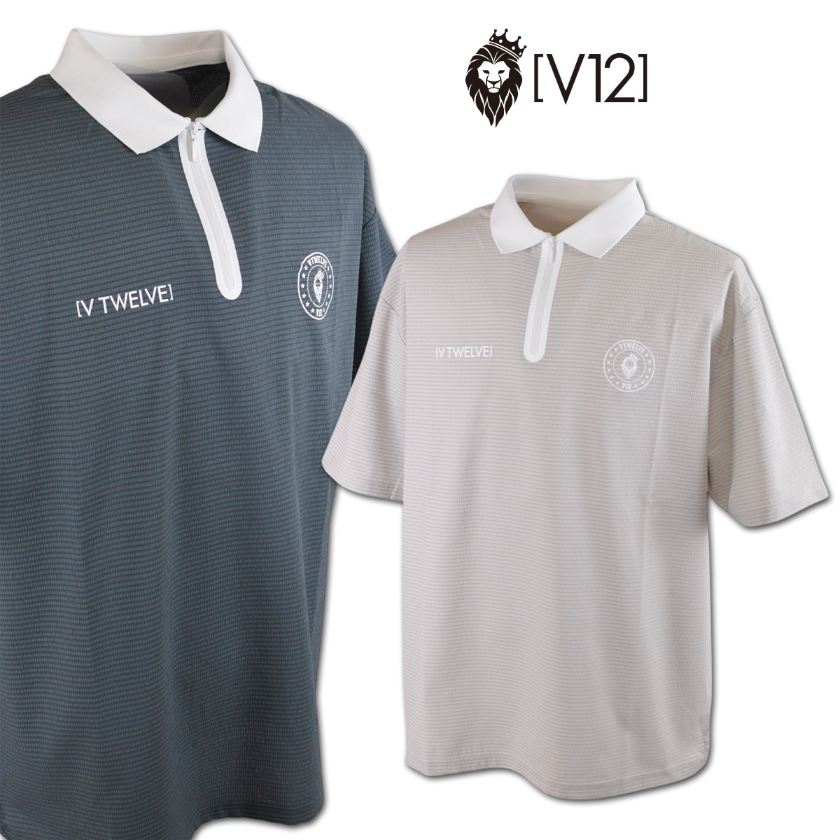 V12 半袖ポロシャツ ゴルフ メンズ ゴルフウェア HZ DOT POLO 春夏用