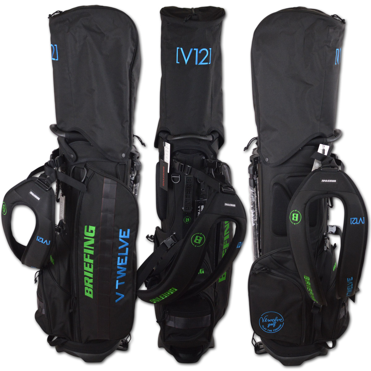 V12 ブラック キャディバッグ V12（ヴィ・トゥエルヴ） V12 BRIEFING キャディバッグ BG12 CADDY 9.5