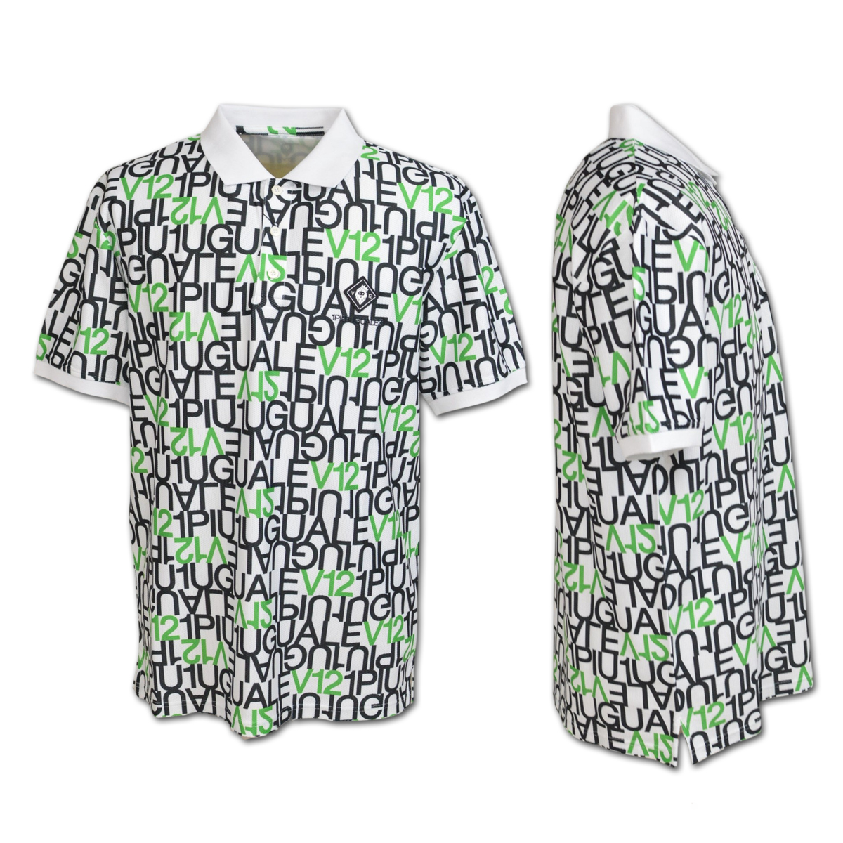 1piu1uguale3 ウノピゥウノウグァーレトレ　ゴルフ　ポロシャツ Ⅴ V12（ヴィ・トゥエルヴ） 半袖ポロシャツ ゴルフ ゴルフウェア V12113