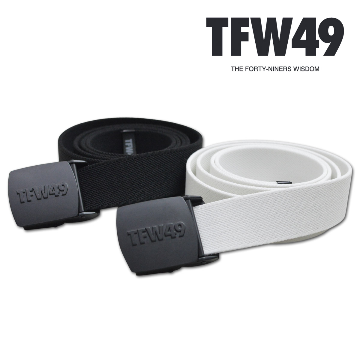 TFW49 ベルト メンズ ゴルフ ゴルフウェア RUBBER BELT 白 黒