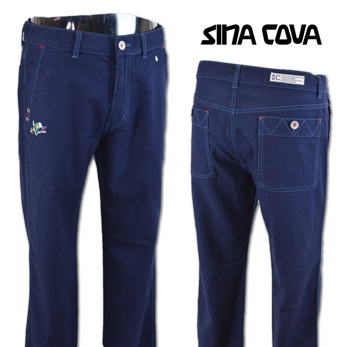 新品シナコバSINACOVA ストライプ　パンツLL シナコバ（SINA COVA） 春夏パンツコレクション