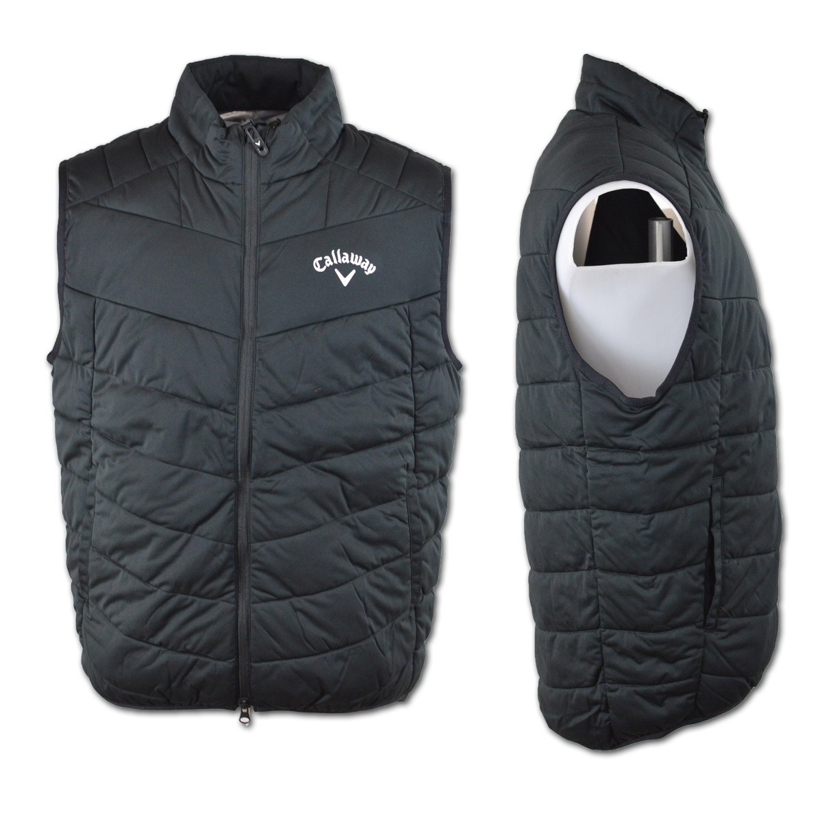 Callaway（キャロウェイ） 中綿ベスト メンズ 秋冬用 白 黒 M L LL