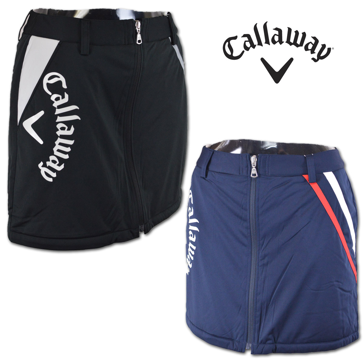 Callaway - coco 未使用品 キャロウェイ Callaway レディース スカート L 黒 ニット 裏地付き 総柄 Callaway - coco 未使用品 キャロウェイ Callaway レディース