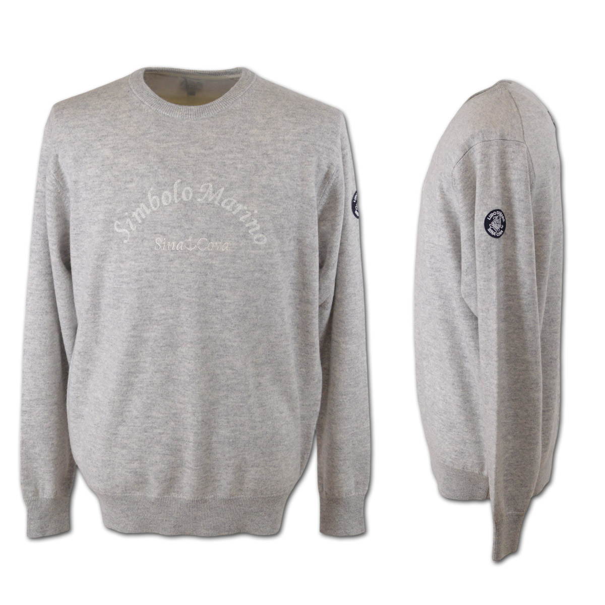 SINA COVA シナコバ メンズ カシミヤ100% セーター グレー LL SINA COVA（シナコバ） カシミヤセーター メンズ アウトレット 秋冬用