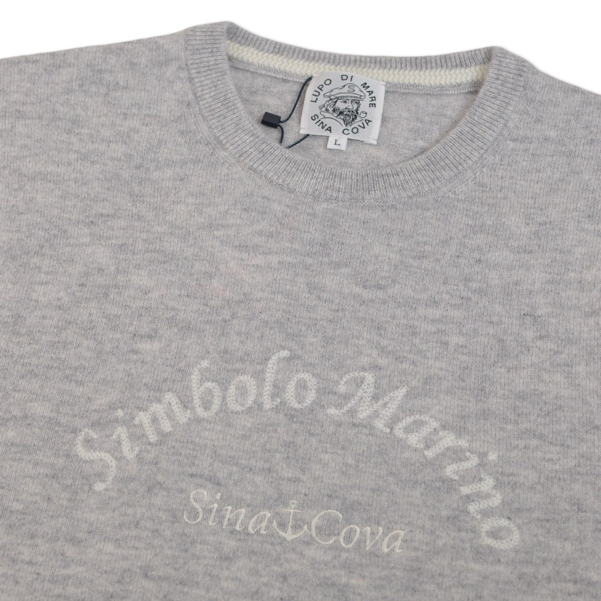 SINA COVA シナコバ メンズ カシミヤ100% セーター グレー LL 24212020-140-4.jpg