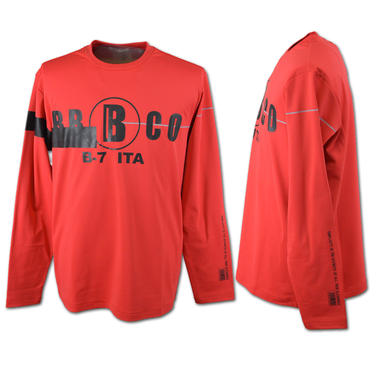 セール 30%OFF BBCO ビビコ 長袖 カットソー メンズ 2024秋冬 プリント クルーネック ロゴ 45-1505-01 ANGELO BBCO ビビコ 長袖Tシャツ メンズ 秋冬用 紺 黒 赤 M L LL
